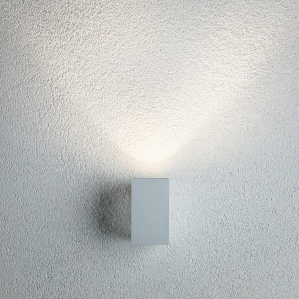 Paulmann LED Außenwandleuchte Flame  IP44 eckig 58x75mm 3000K 3.8W 320lm 230V  Weiß Aluminium