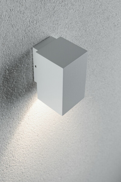 Paulmann LED Außenwandleuchte Flame  IP44 eckig 58x75mm 3000K 3.8W 320lm 230V  Weiß Aluminium