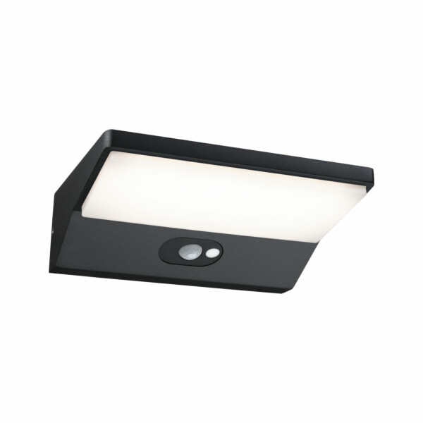 Paulmann LED Außenwandleuchte Ronea Bewegungsmelder  IP44  180x150mm 3000K 7.4W 400lm 230V  Dunkelgrau Aluminium