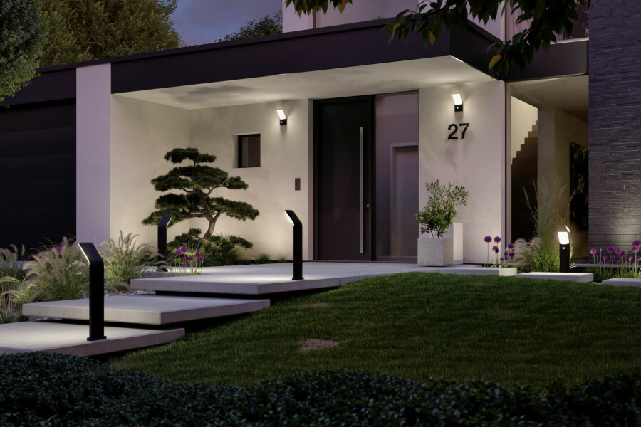 Paulmann LED Pollerleuchte Adya IP44  668mm 3000K 10W 750lm 230V  Anthrazit  Aluminium