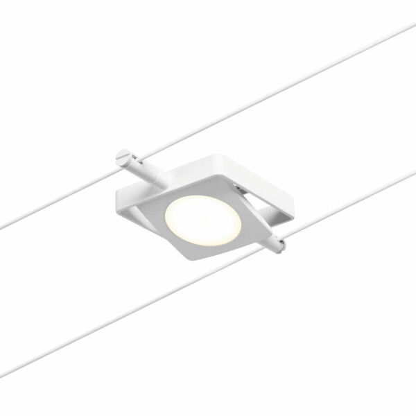 Paulmann CorDuo LED Seilsystem MacLED Einzelspot  250lm 4.5W 3000K  12V Weiß matt#Chrom