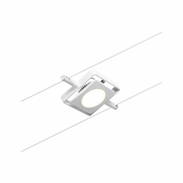 Paulmann CorDuo LED Seilsystem MacLED Einzelspot  250lm 4.5W 3000K  12V Weiß matt#Chrom