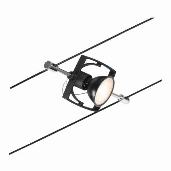 Paulmann CorDuo Seilsystem Mac II Einzelspot GU5.3  max. 10W   12V Schwarz matt#Chrom