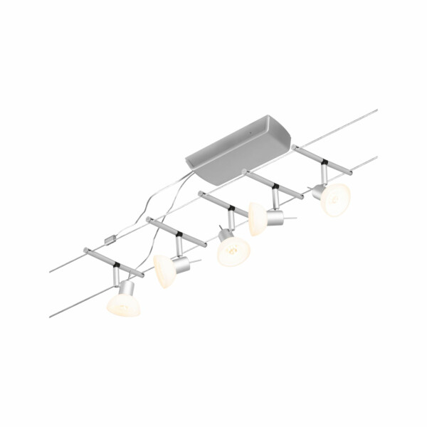 Paulmann CorDuo Seilsystem Sheela Basisset GU5.3  max. 5x10W   230/12V Chrom matt