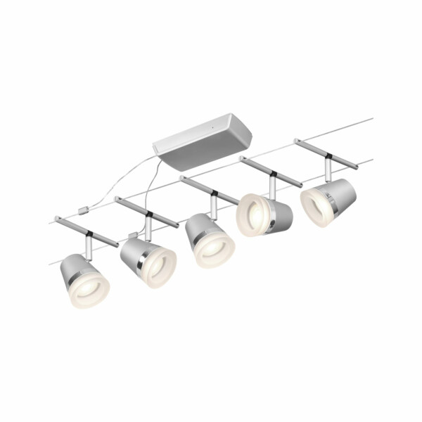 Paulmann CorDuo Seilsystem Cone Basisset GU5.3  max. 5x10W   230/12V Chrom matt#Chrom