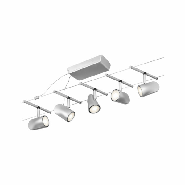 Paulmann CorDuo Seilsystem Cup Basisset GU5.3  max. 5x10W   230/12V Chrom matt#Chrom