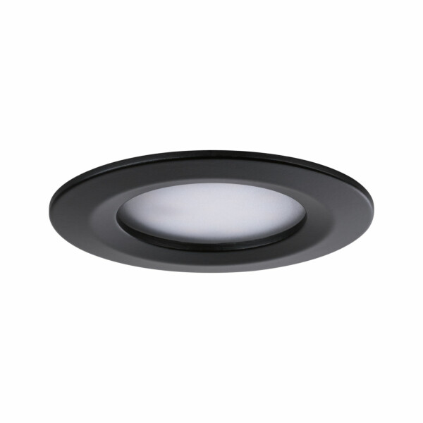 Paulmann LED Einbauleuchte 3-Step-Dim Nova Coin Basisset starr IP44 rund 78mm  Coin 3x6W 3x470lm 230V dimmbar 2700K Schwarz matt