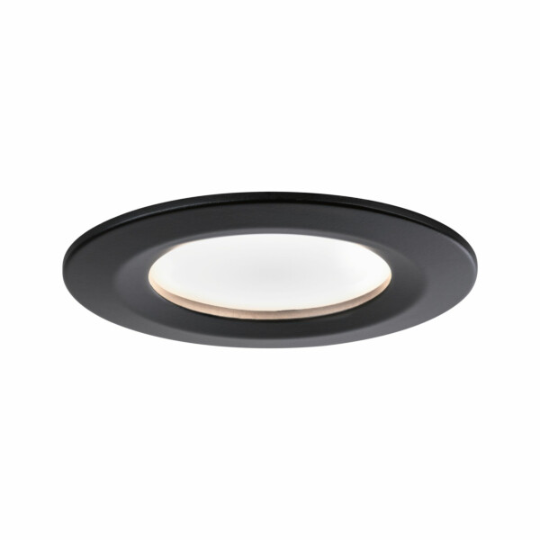 Paulmann LED Einbauleuchte 3-Step-Dim Nova Coin Basisset starr IP44 rund 78mm  Coin 3x6W 3x470lm 230V dimmbar 2700K Schwarz matt