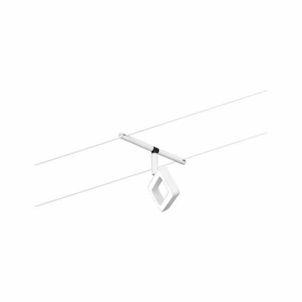 Paulmann CorDuo LED Seilsystem Frame Einzelspot  280lm 4.8W 3000K  12V Weiß matt#Chrom