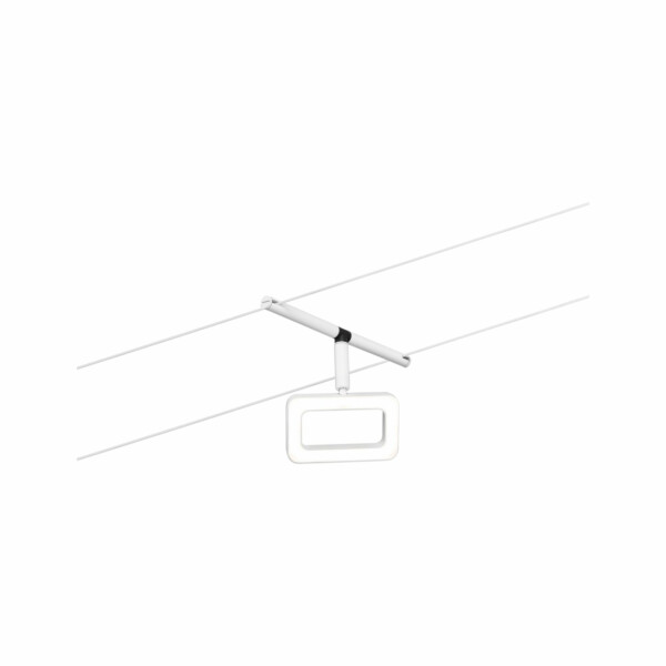 Paulmann CorDuo LED Seilsystem Frame Einzelspot  280lm 4.8W 3000K  12V Weiß matt#Chrom
