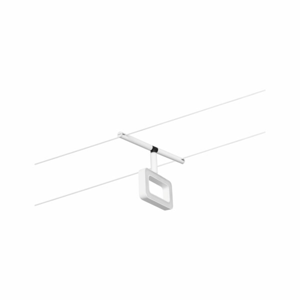 Paulmann CorDuo LED Seilsystem Frame Einzelspot  280lm 4.8W 3000K  12V Weiß matt#Chrom