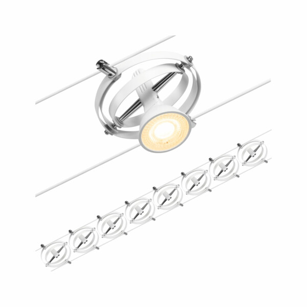 Paulmann CorDuo Seilsystem Cardan Basisset GU5.3  max. 8x7.5W   230/12V Weiß matt