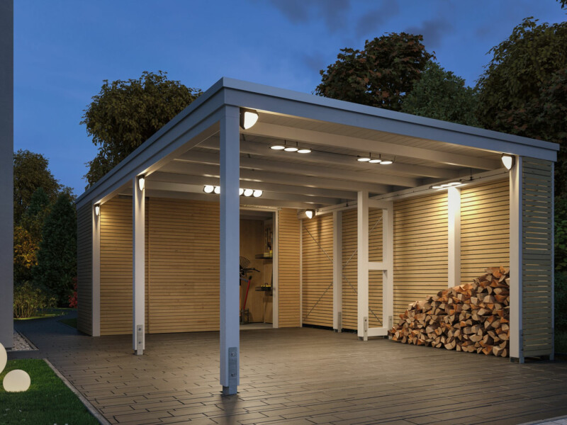 Paulmann Park + Light LED Außenwandleuchte Ikosea   IP44  50x203mm 3000K 5.6W 350lm 12V  Anthrazit Kunststoff