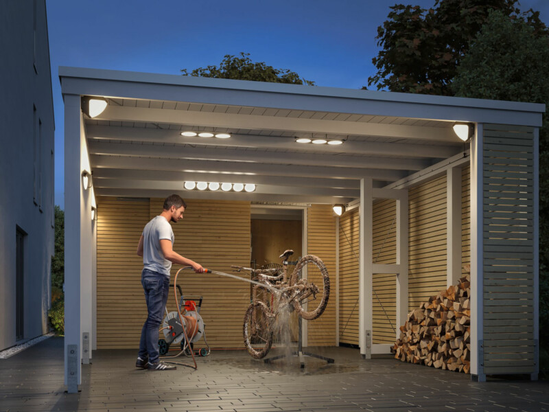 Paulmann Park + Light LED Außenwandleuchte Ikosea   IP44  50x203mm 3000K 5.6W 350lm 12V  Anthrazit Kunststoff