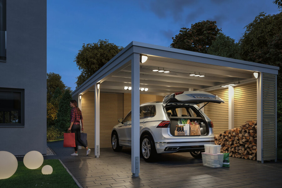 Paulmann Park + Light LED Außenwandleuchte Ikosea   IP44  50x203mm 3000K 5.6W 350lm 12V  Anthrazit Kunststoff