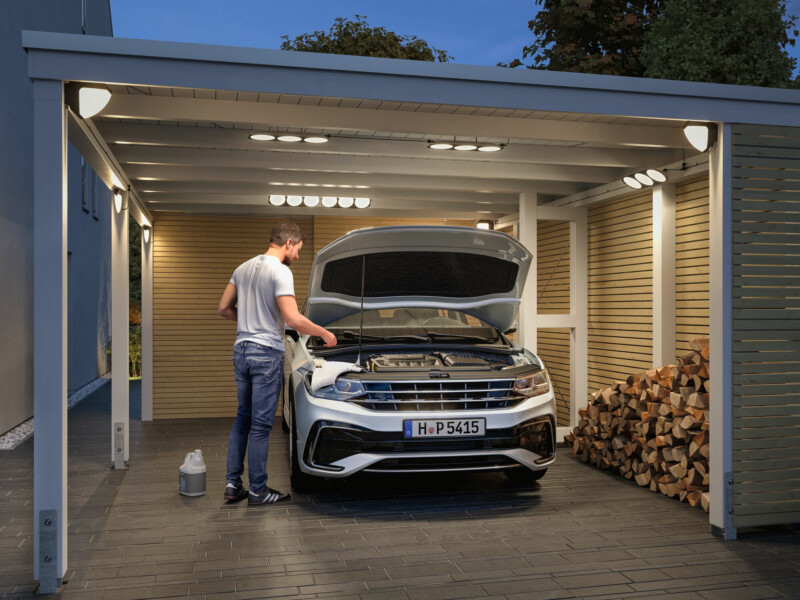 Paulmann Park + Light LED Außenwandleuchte Ikosea   IP44  50x203mm 3000K 5.6W 350lm 12V  Anthrazit Kunststoff