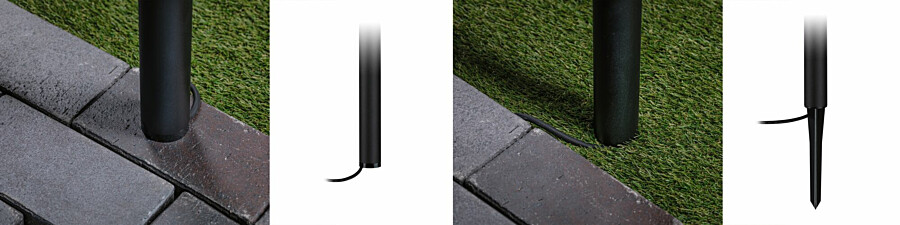 Paulmann Plug & Shine LED Pollerleuchte Flarea Einzelleuchte  IP65  600mm 3000K 3.6W 150lm 24V  Schwarz  Metall