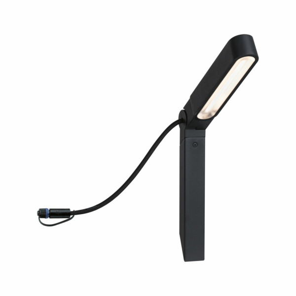 Paulmann Plug & Shine LED Gartenstrahler Ito Einzelspot Vertikale Ausrichtung IP65 3000K 6W   Anthrazit