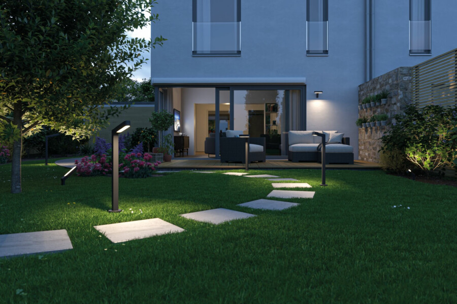 Paulmann Plug & Shine LED Gartenstrahler Ito Einzelspot Vertikale Ausrichtung IP65 3000K 6W   Anthrazit