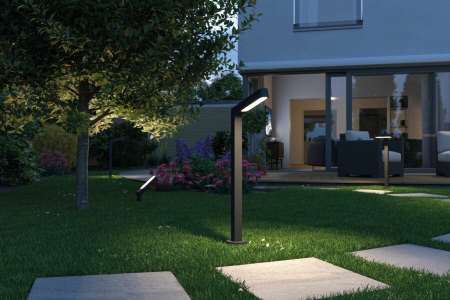 Paulmann Plug & Shine LED Gartenstrahler Ito Einzelspot Vertikale Ausrichtung IP65 3000K 6W   Anthrazit