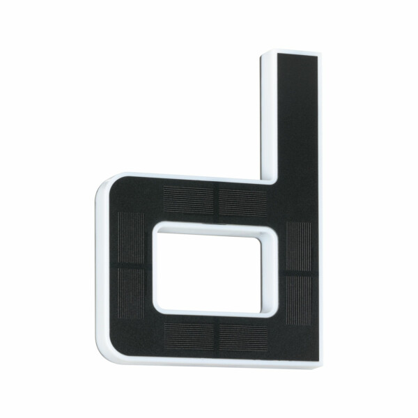 Paulmann Solar LED Hausnummernleuchte inkl. wechselbarer Akku Buchstabe D inkl. wechselbarer Akku IP44 3000K 6lm Schwarz