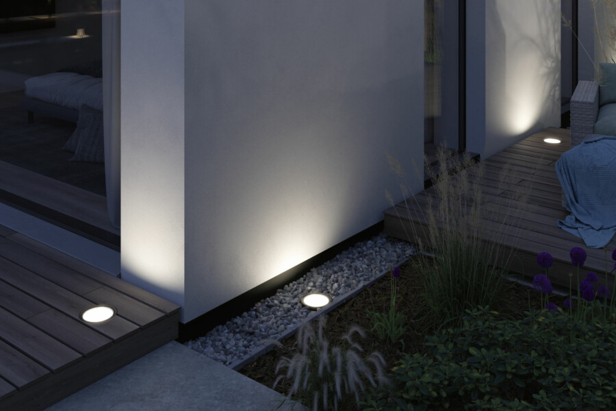 Paulmann Plug & Shine LED Wandfluter Ocos Einzelleuchte  IP67 3000K 6.1W   Anthrazit