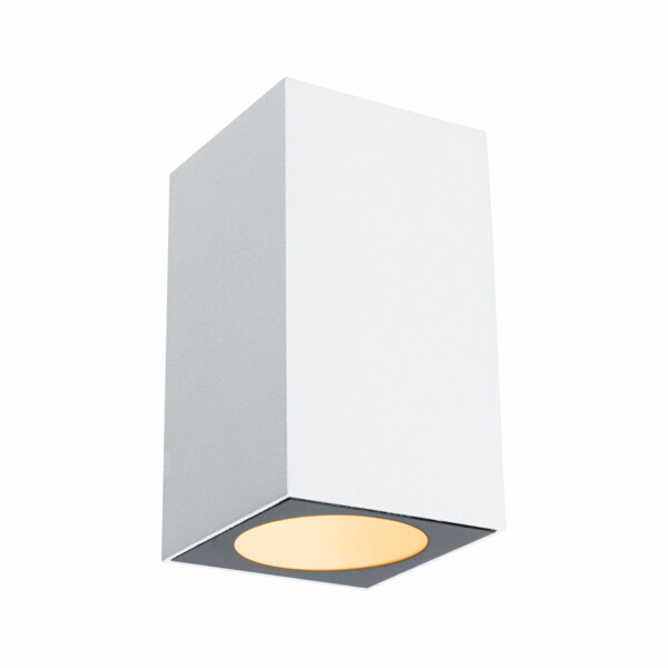 Paulmann LED Außenwandleuchte Flame insektenfreundlich IP44 eckig 58x103mm 2200K 4W 265lm 230V 75° Weiß Metall