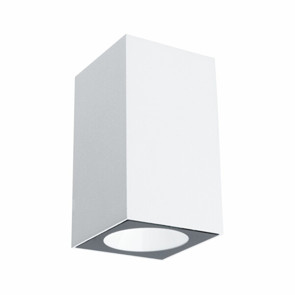 Paulmann LED Außenwandleuchte Flame insektenfreundlich IP44 eckig 58x103mm 2200K 4W 265lm 230V 75° Weiß Metall