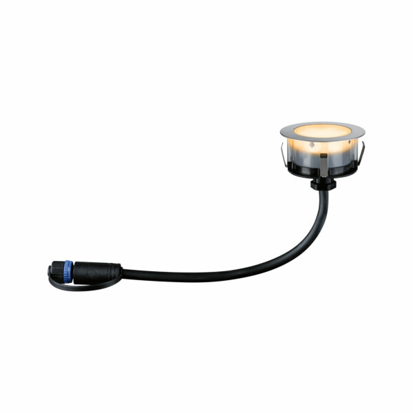 Paulmann Plug & Shine LED Bodeneinbauleuchte Floor Basisset Insektenfreundlich IP67 2200K 3x2W  21VA Silber