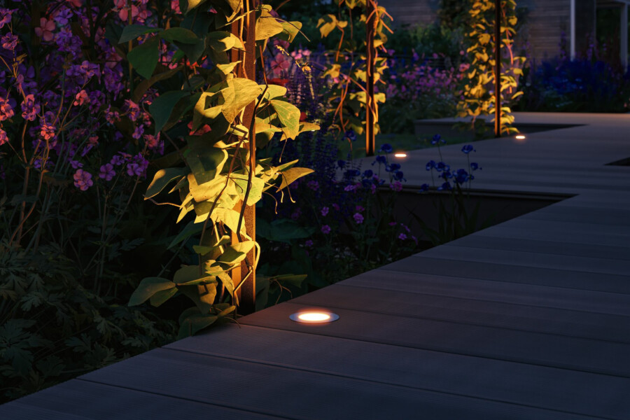 Paulmann Plug & Shine LED Bodeneinbauleuchte Floor Basisset Insektenfreundlich IP67 2200K 3x2W  21VA Silber