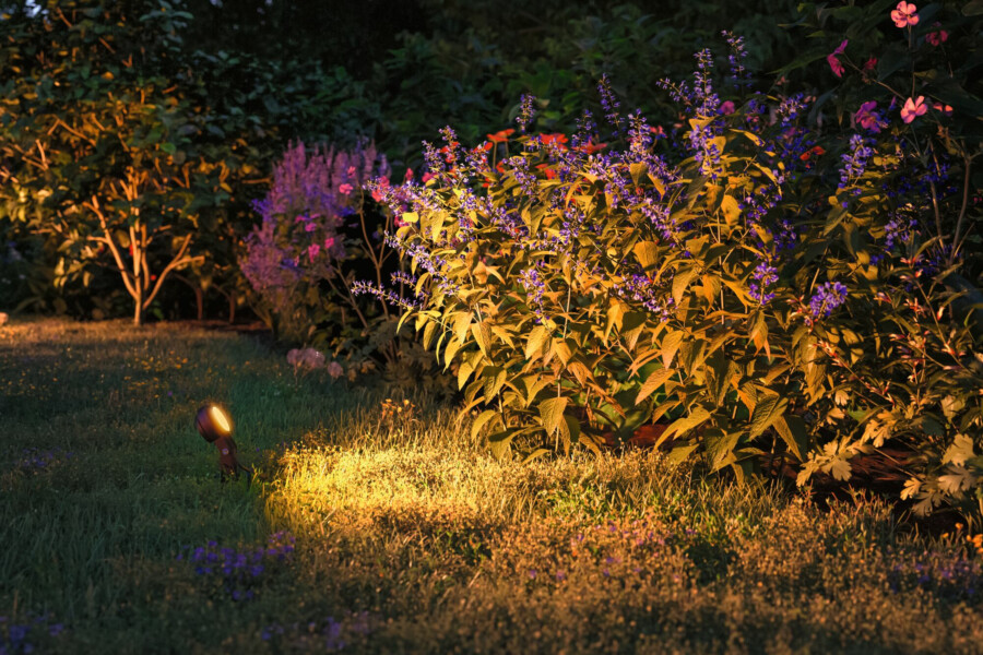 Paulmann Plug & Shine LED Gartenstrahler Sting Basisset insektenfreundlich IP67 2200K 3x6.3W  75VA Anthrazit