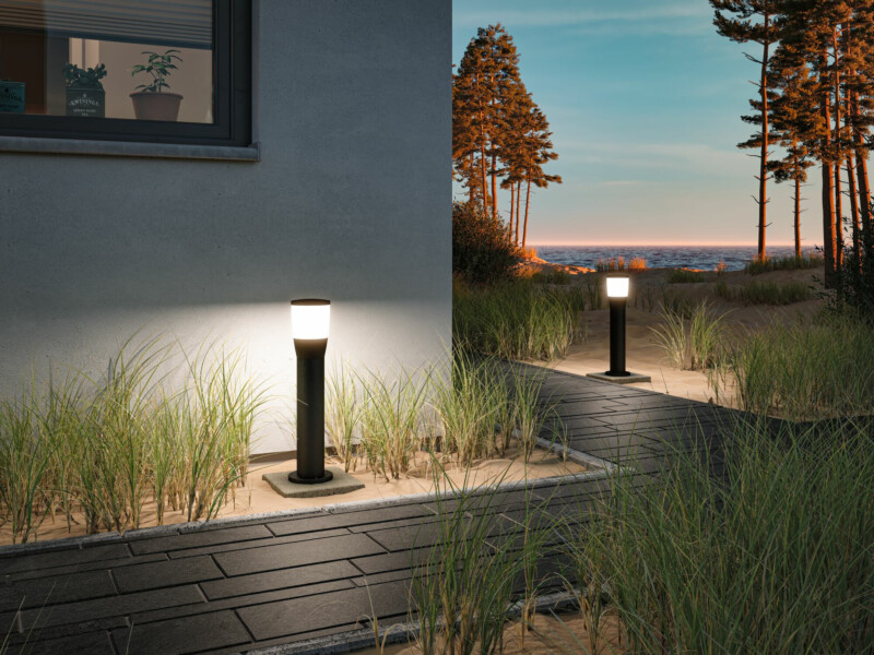 Paulmann LED Pollerleuchte Bako  seewasserresistent IP44  500mm  max. 20W  230V  Anthrazit E14 Aluminium