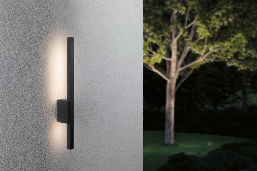 Paulmann LED Außenwandleuchte Stan  seewasserresistent IP44  600mm 3000K 9W 220lm 230V  Anthrazit  Aluminium