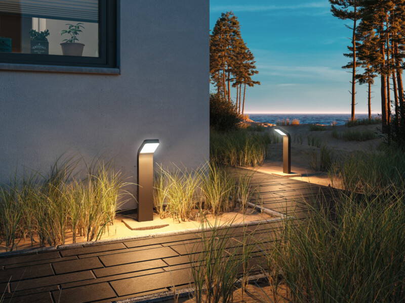 Paulmann LED Pollerleuchte Kulma  seewasserresistent IP44  500mm 3000K 7.5W 520lm 230V  Anthrazit  Aluminium