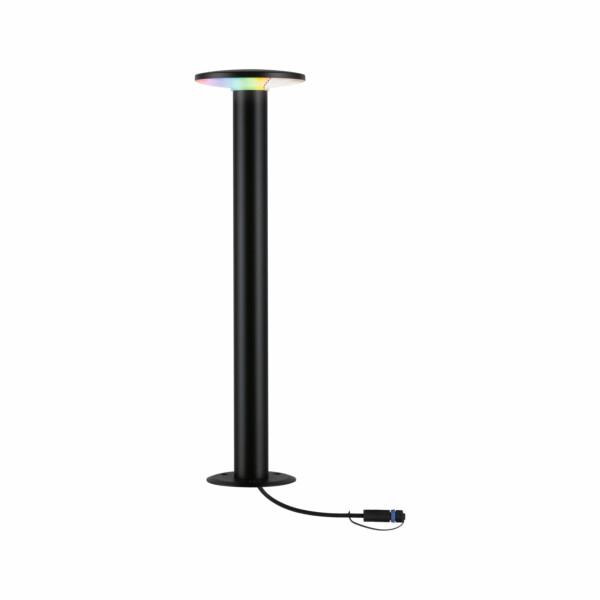 Paulmann Plug & Shine LED Pollerleuchte Smart Home Zigbee 3.0 Plate   IP44 RGBW+ 5W   Anthrazit