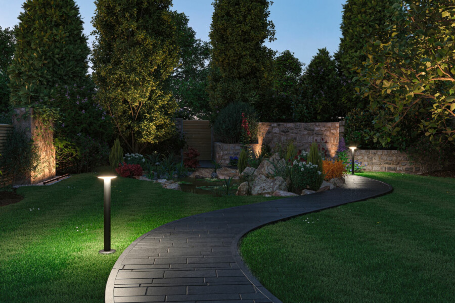 Paulmann Plug & Shine LED Pollerleuchte Smart Home Zigbee 3.0 Plate   IP44 RGBW+ 5W   Anthrazit