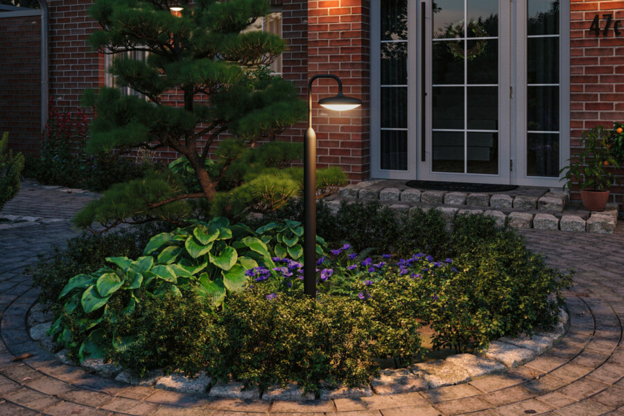 Paulmann LED Pollerleuchte Nostro  seewasserresistent IP44 rund 1.135mm 3000K 10W 900lm 230V  Anthrazit  Aluminium