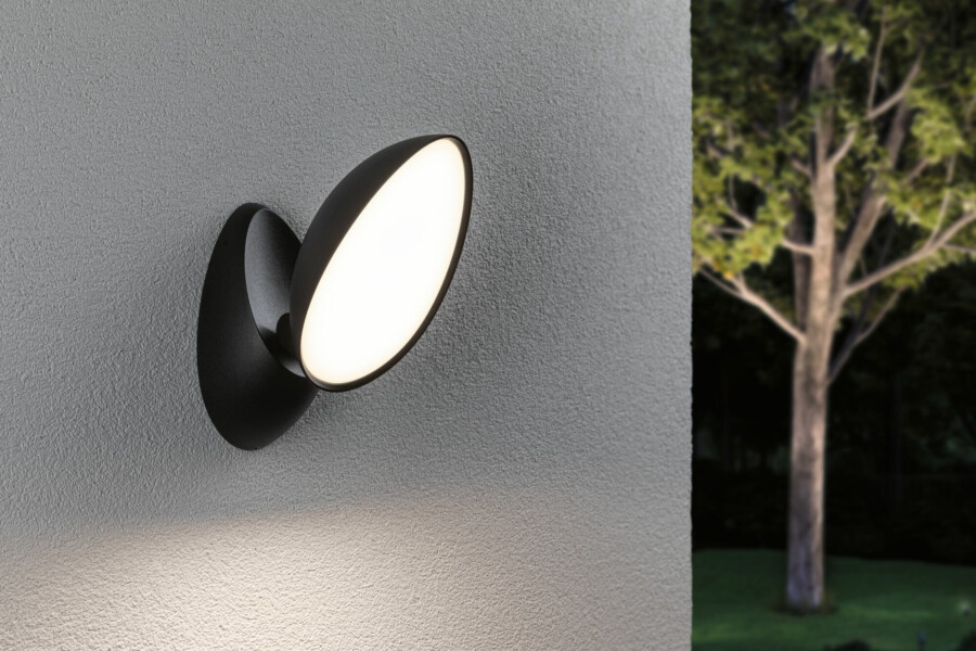 Paulmann LED Außenwandleuchte Batona   IP44  137x110mm 3000K 12W 1000lm 230V  Anthrazit Aluminium