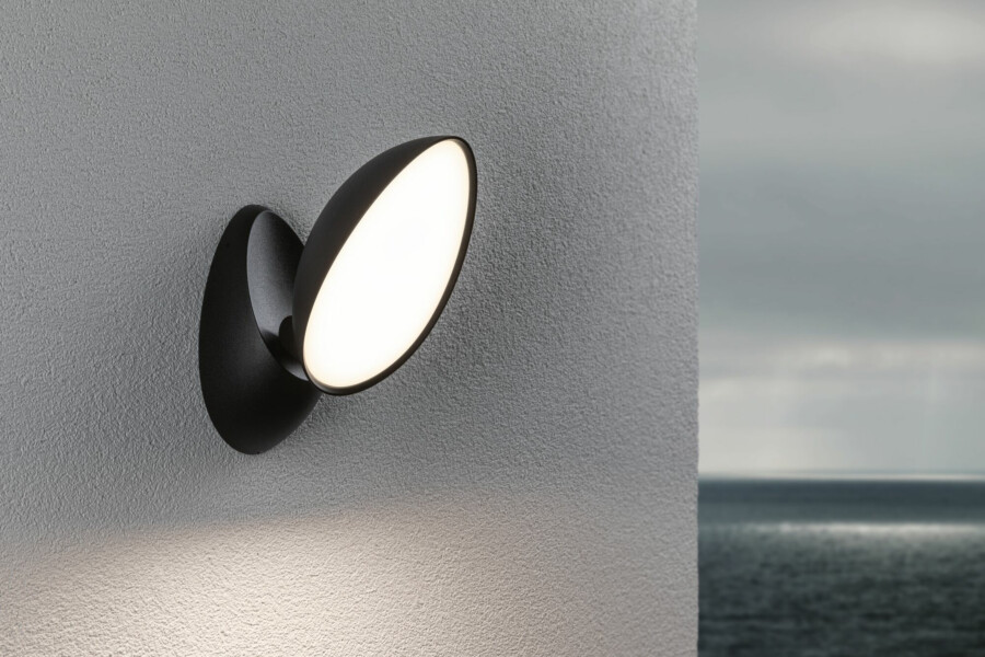 Paulmann LED Außenwandleuchte Batona   IP44  137x110mm 3000K 12W 1000lm 230V  Anthrazit Aluminium