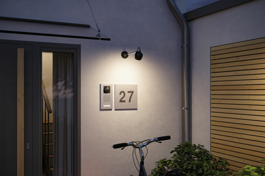 Paulmann LED Außenwandleuchte Smart Home Zigbee 3.0 Kikolo  insektenfreundlich IP65  90mm Tunable Warm 6.2W 400lm 230V 80° Anthrazit Kunststoff#Aluminium