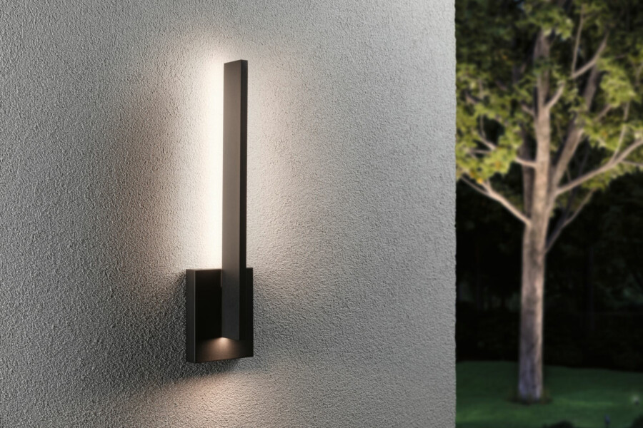 Paulmann LED Außenwandleuchte Levka   IP44  115x80mm 3000K 13.5W 110lm 230V  Anthrazit Aluminium