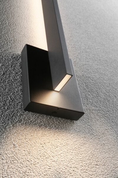 Paulmann LED Außenwandleuchte Levka   IP44  115x80mm 3000K 13.5W 110lm 230V  Anthrazit Aluminium