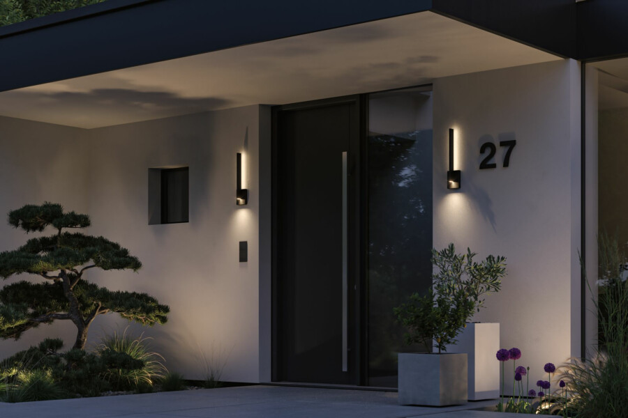 Paulmann LED Außenwandleuchte Levka   IP44  115x80mm 3000K 13.5W 110lm 230V  Anthrazit Aluminium