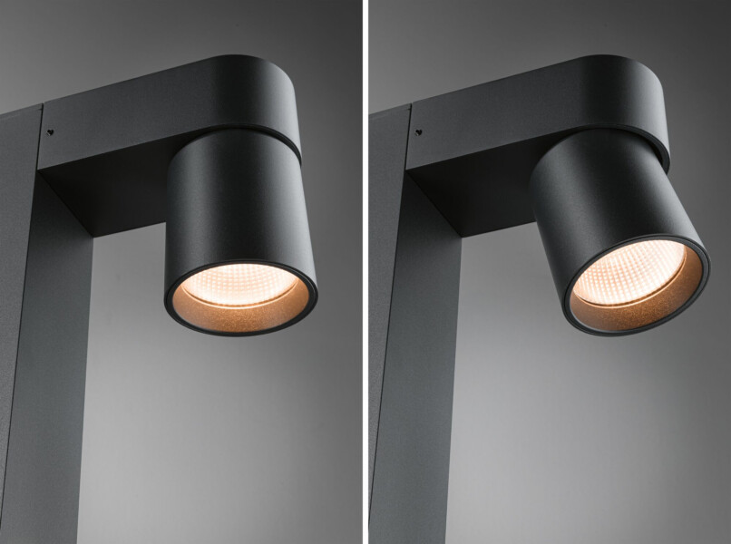 Paulmann LED Pollerleuchte Kimu   IP44  822mm 3000K 2x8W 750lm / 750lm 230V 70° Anthrazit  Aluminium