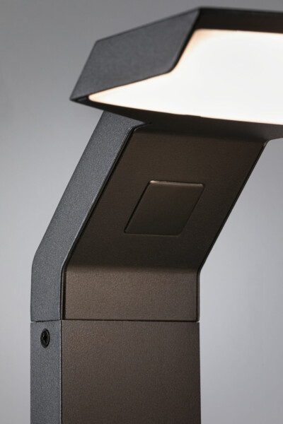 Paulmann LED Pollerleuchte Zenera  seewasserresistent IP44  670mm 3000K 10W 700lm 230V  Anthrazit  Metall