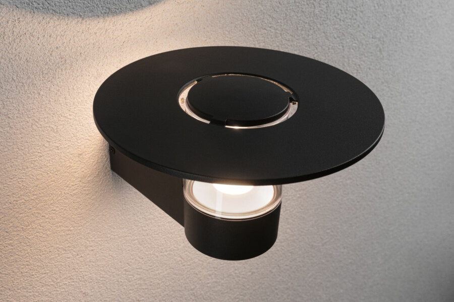 Paulmann LED Außenwandleuchte Sienna Bewegungsmelder mit Hochfrequenz-Sensor seewasserresistent IP44  212mm 3000K 9 / 1x3W 500lm 230V  Anthrazit Aluminium
