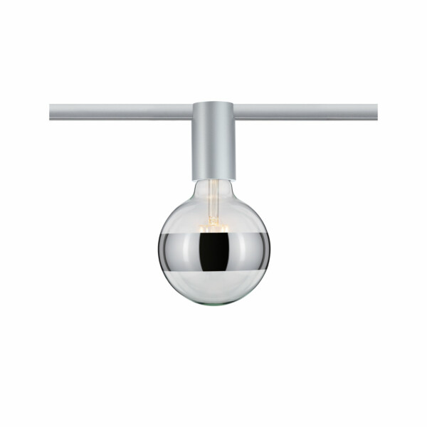 Paulmann URail Schienenspot Socket Einzelspot E27  max. 20W  dimmbar 230V Chrom matt