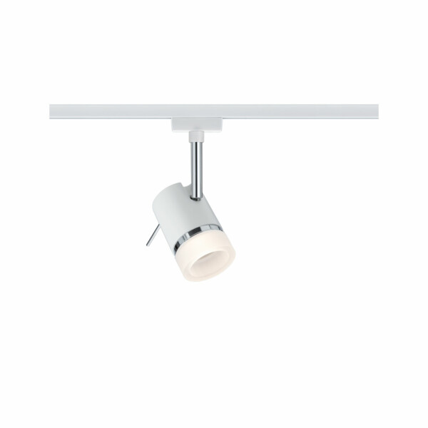 Paulmann URail Schienenspot Pipe Einzelspot GU10  max. 10W  dimmbar 230V Weiß#Chrom