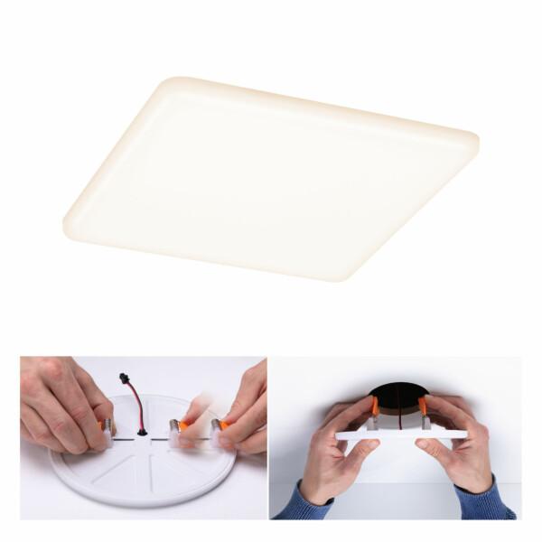 Paulmann VariFit LED Einbaupanel Smart Home Zigbee 3.0 Veluna IP44 eckig 185x185mm  15W 1000lm Tunable White Satin dimmbar