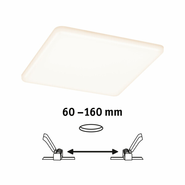 Paulmann VariFit LED Einbaupanel Smart Home Zigbee 3.0 Veluna IP44 eckig 185x185mm  15W 1000lm Tunable White Satin dimmbar